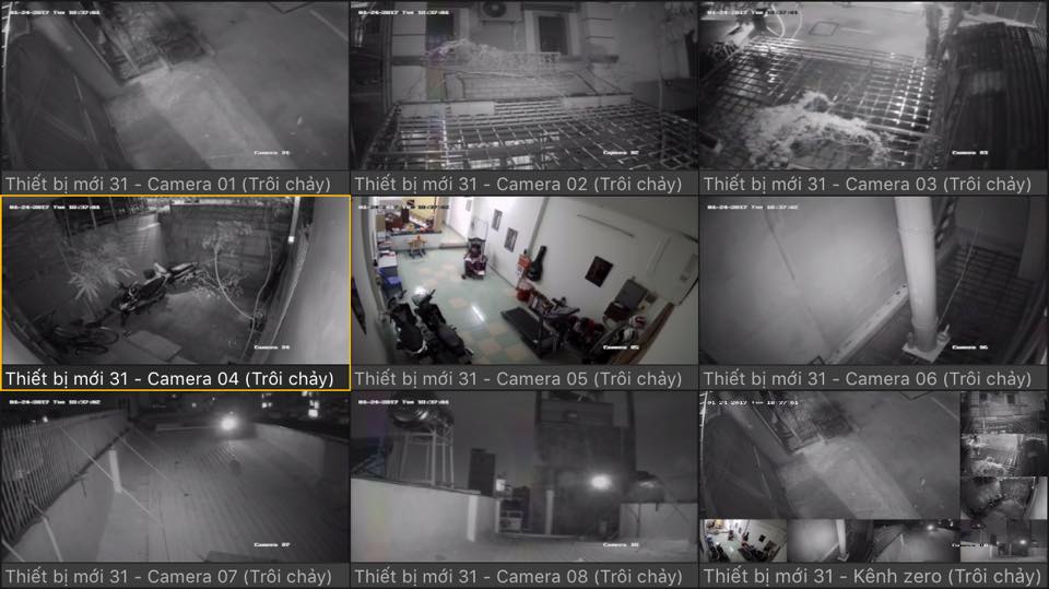 hình ảnh ban đêm của camera an ninh thương hiệu Hikvision