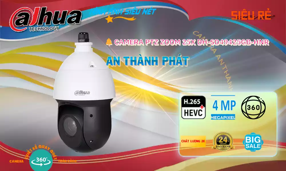 Camera Speed Dome Dahua DH-SD49425GB-HNR