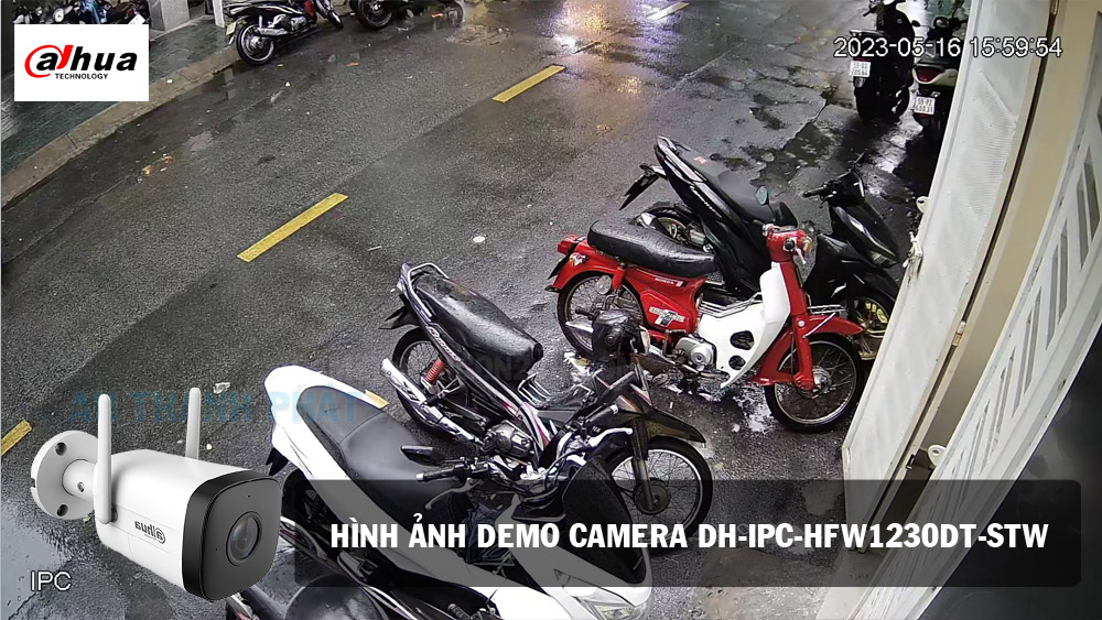 hình ảnh demo lắp camera wifi ngoài trời Dahua DH-IPC-HFW1230DT-STW