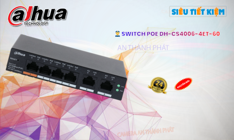 Switch mạng DH-CS4006-4ET-60