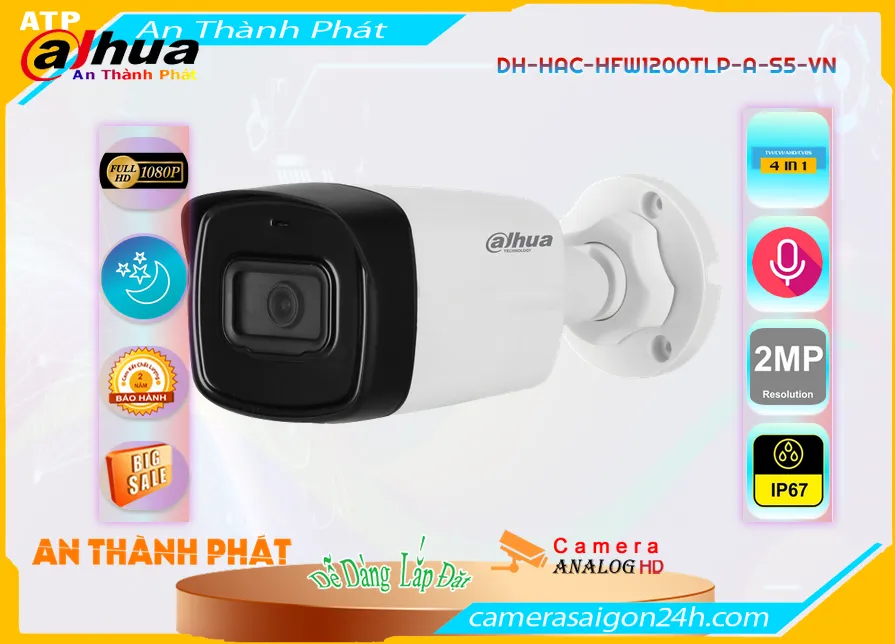 DH-HAC-HFW1200TLP-A-S5-VN Camera Ghi Âm