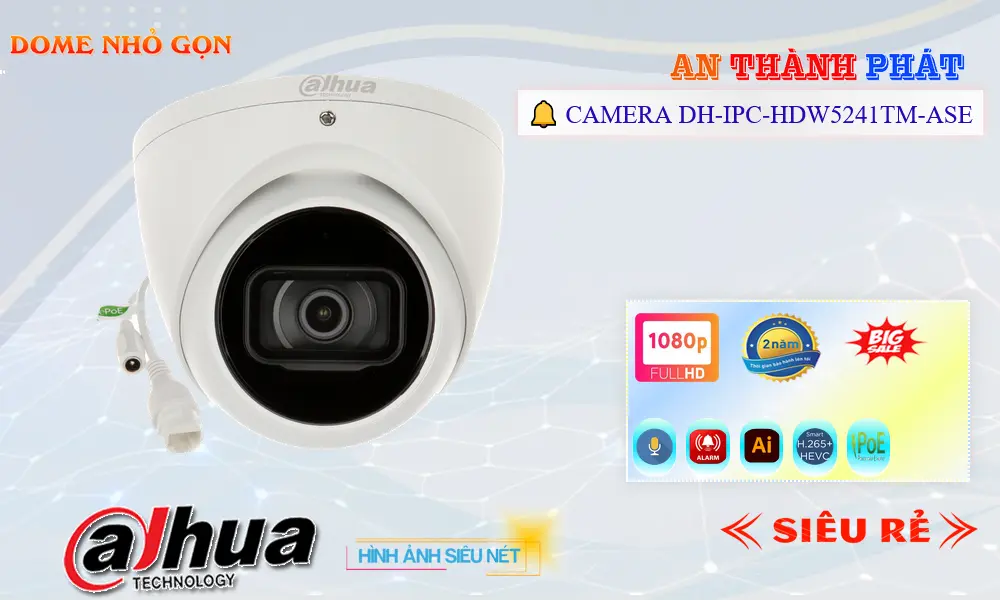 Camera Dahua DH-IPC-HDW5241TM-ASE