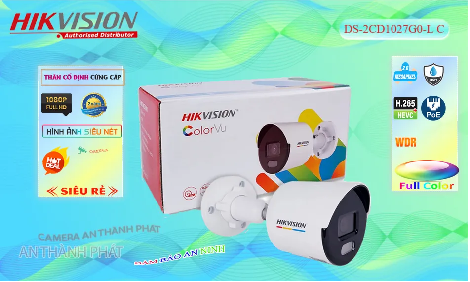 Camera Ip Colorvu  Hikvision DS-2CD1027G0-L C