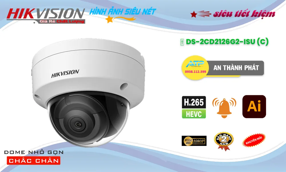 Camera Hikvision DS-2CD2126G2-ISU (C)