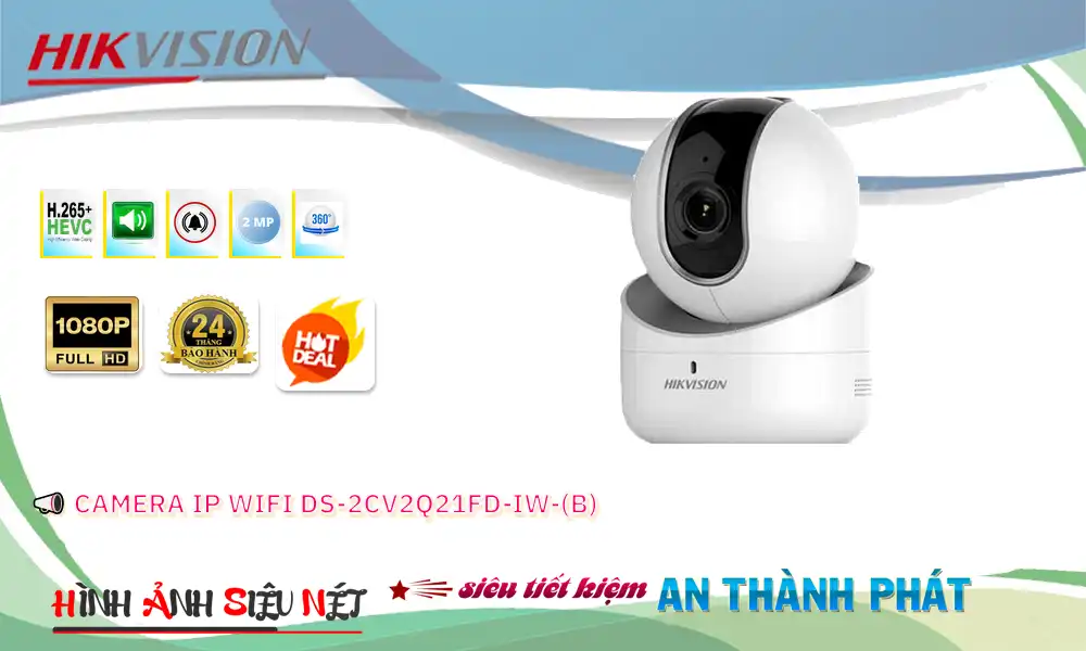 Camera Hikvision DS-2CV2Q21FD-IW(B)