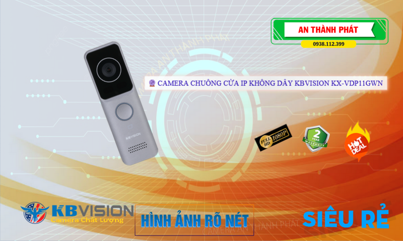 KBvision  Chấm Công Vân Tay  KX-VDP11GWN KBvision Với Thông Số Hồng Ngoại SMD Công Nghệ IP Wifi Kiểm Soát Giao diện web quản lý Tốt Độ mở qua app và màn hình