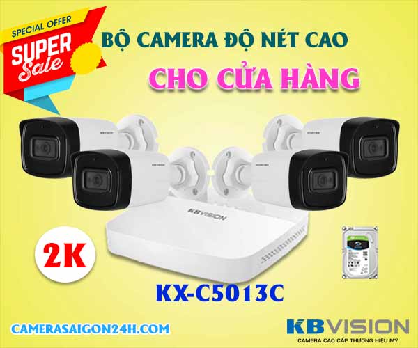 Camera độ nét cao cho cửa hàng, camera độ nét cao, camera siêu nét 2k kbvision,c camera KBVISION KX-C5013C, camera KX-C5013C, KX-C5013C